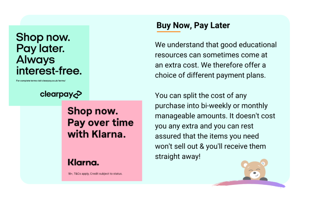 Flexible payment plans with Clearpay and Klarna
