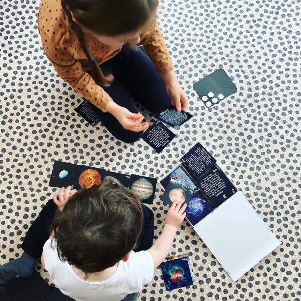 Siblings learning about Space with Teddo Play