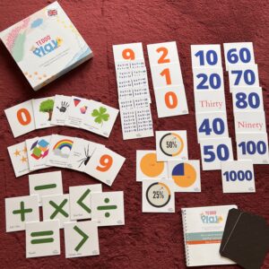 Maths tactile resources for kids Teddo Play Maths Learning Cards set