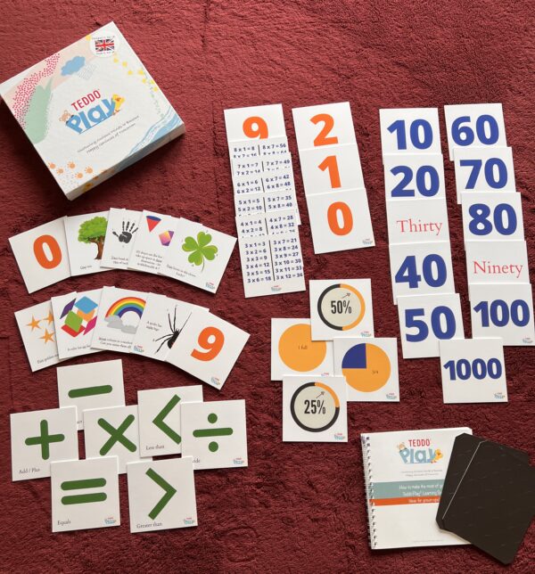 Maths tactile resources for kids Teddo Play Maths Learning Cards set