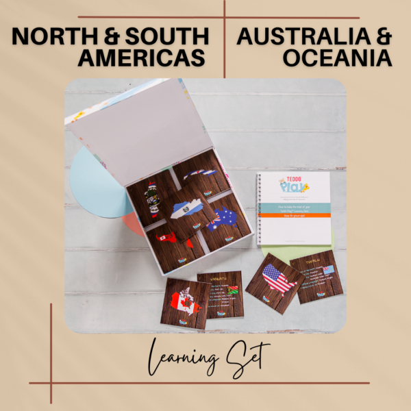 All Countries in North America South America Australia Oceania Teddo Play Learning Set